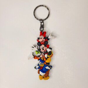 Vintage Disney Mickey and Friends Rubber Keychain